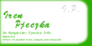 iren pjeczka business card